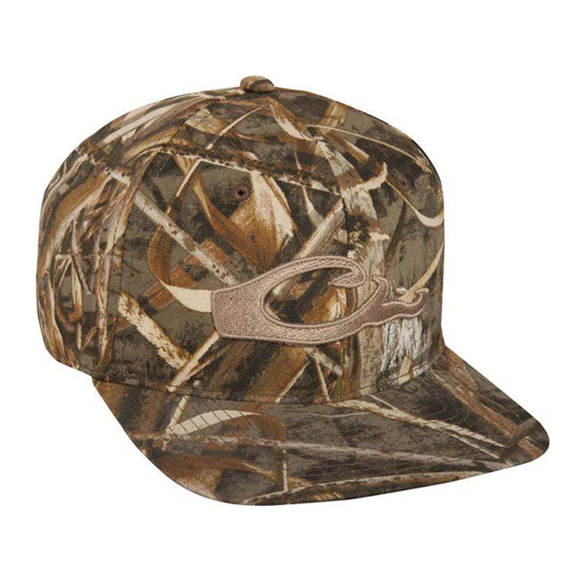 Drake Waterfowl Camo Flat Bill Cap Image in Realtree Max 5