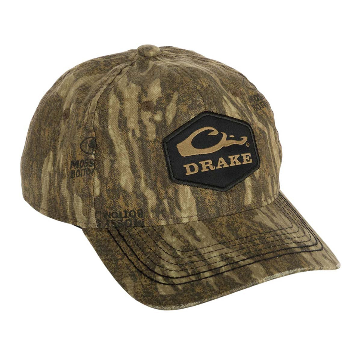 Drake Waterfowl Women's Camo Ponytail Cap Image in Mossy Oak Bottomland