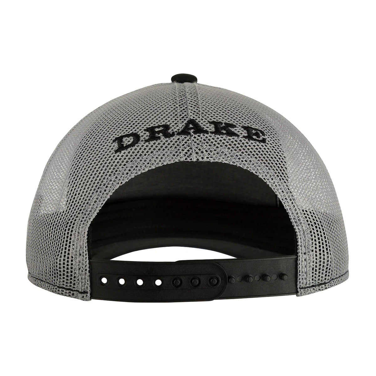Drake 5-Panel Slick Logo Trucker Cap Back Image in Black