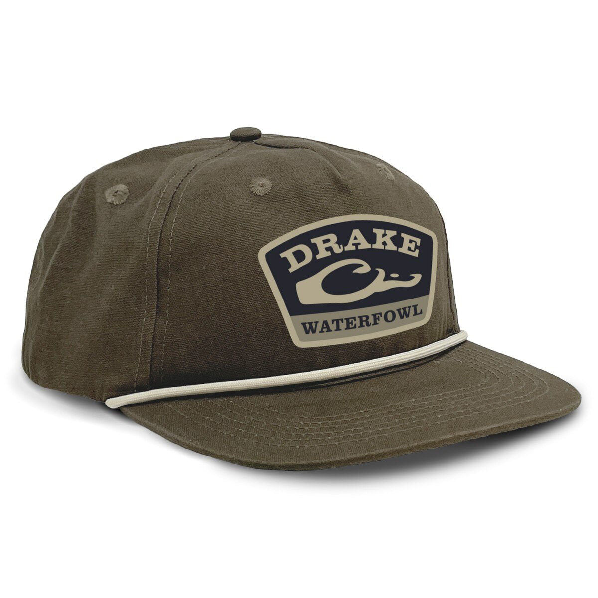 image of Drake Lost Hat Drake Patch Goat Rope Cap in Roux Light Khaki.