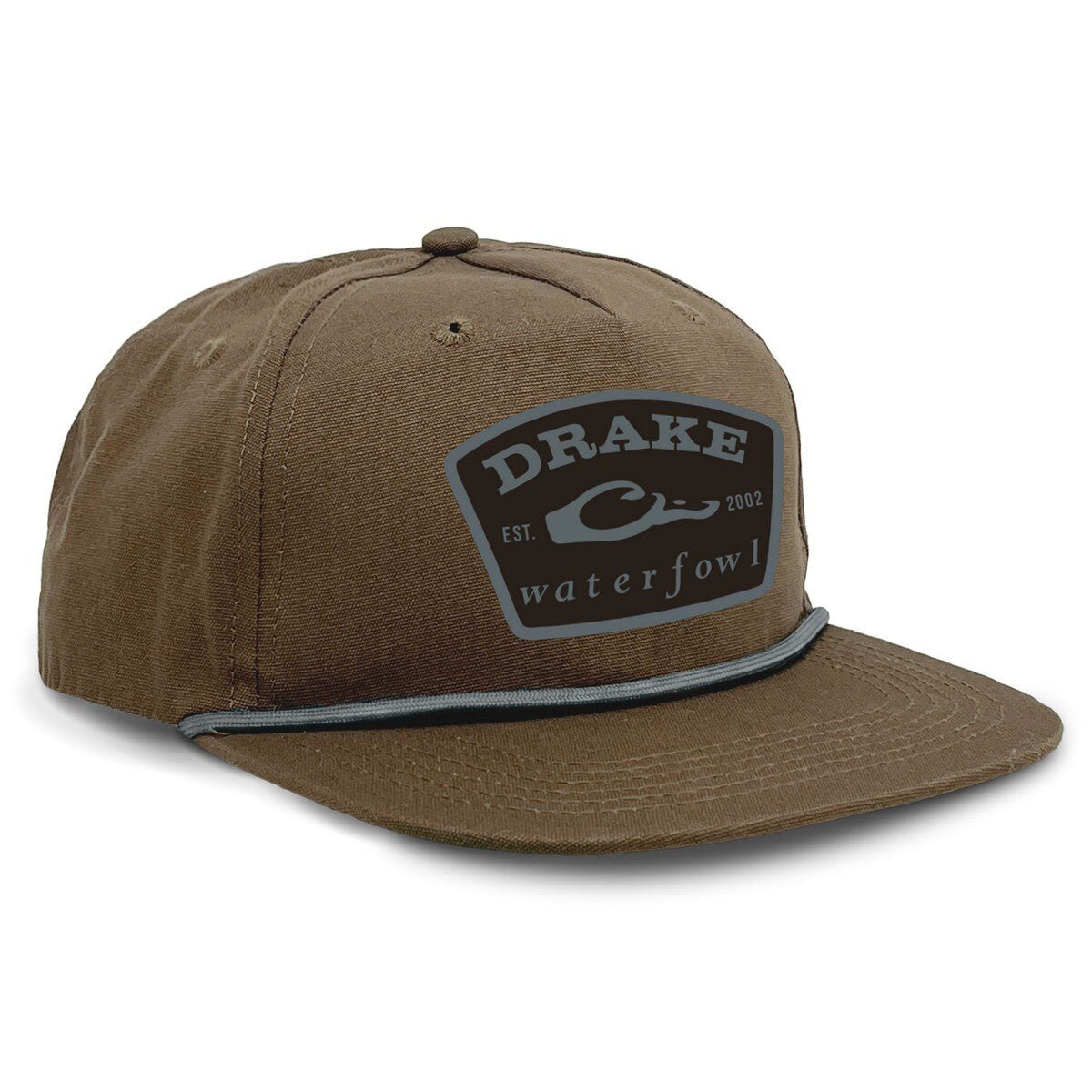 image of Drake Lost Hat Drake Patch Goat Rope Cap in Tobacco Grey.