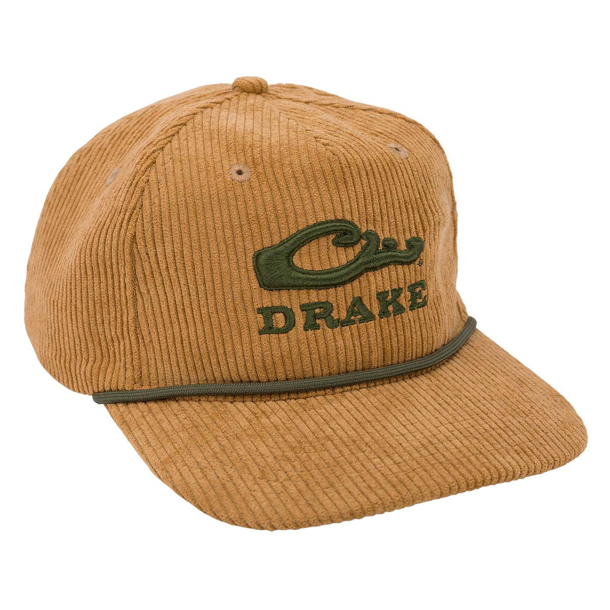 Drake Waterfowl X Lost Hat Corduroy Goat Rope Cap Image in Rust Olive