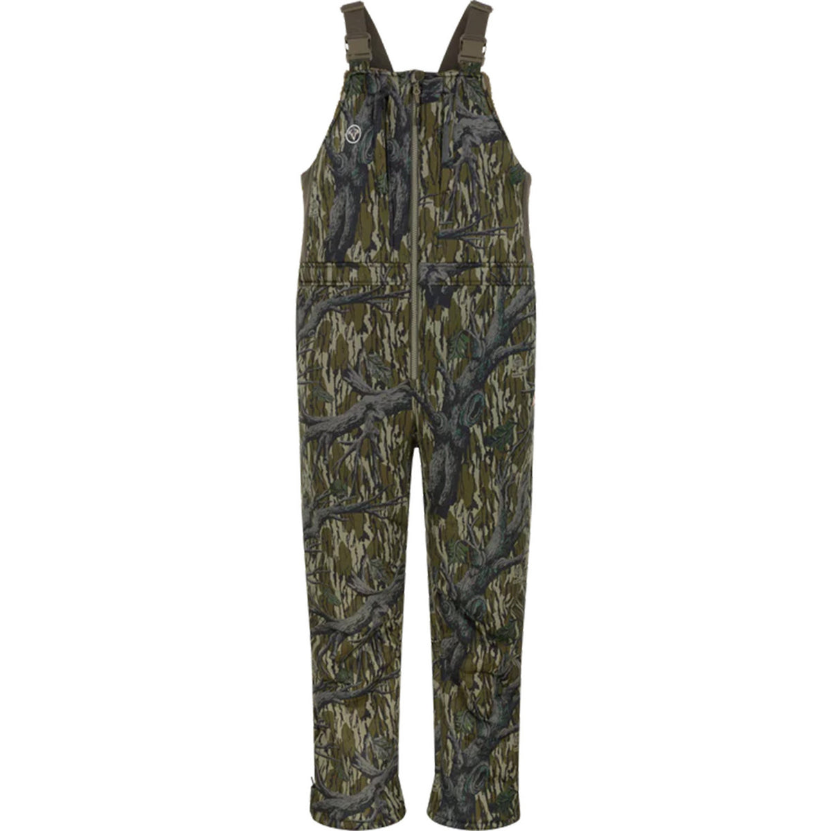 Drake Midweight Nova Silencer Bib with Agion Active X2 image in Mossy Oak Original Treestand