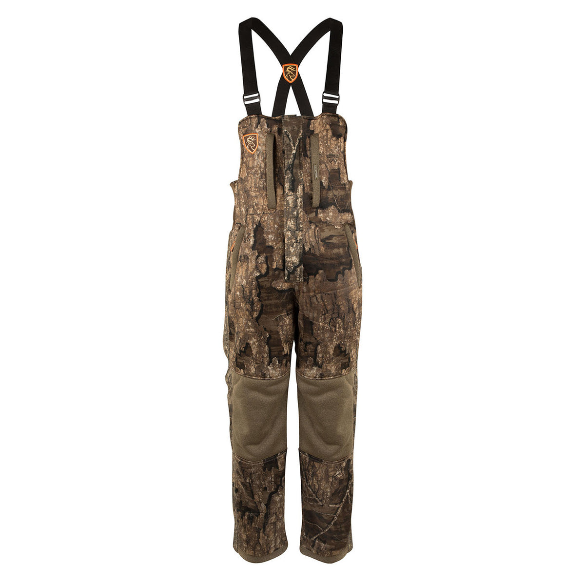 Drake Silencer Bib with Agion Product Image in Realtree Timber