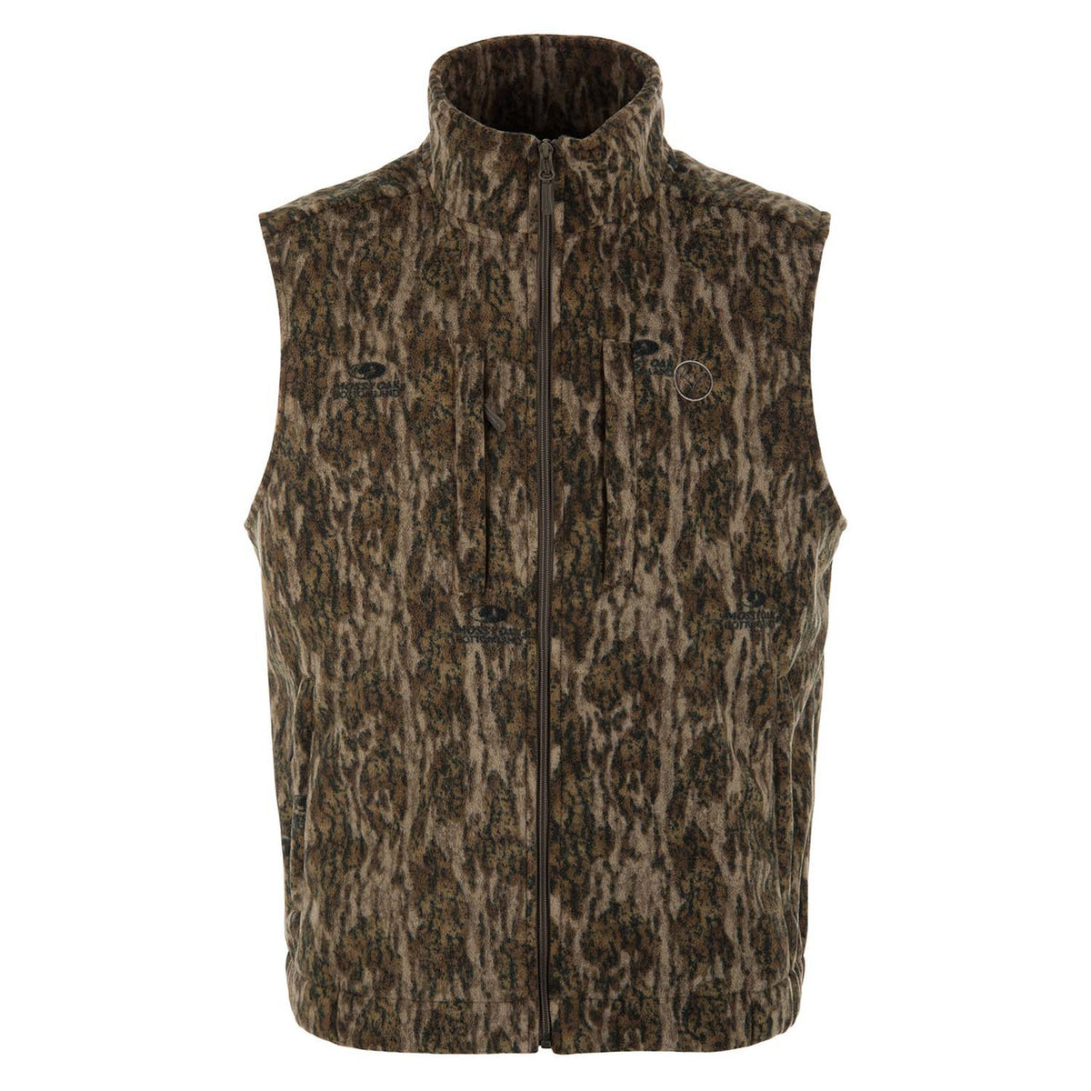 Drake Non Typical Windproof Layering Vest image in Mossy Oak Bottomland