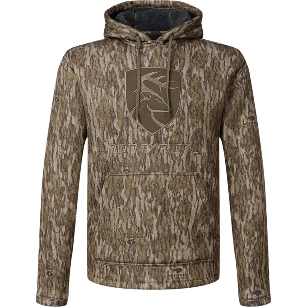 Drake Non-Typical Silencer Hoodie with Scent Control Image in Mossy Oak Bottomland
