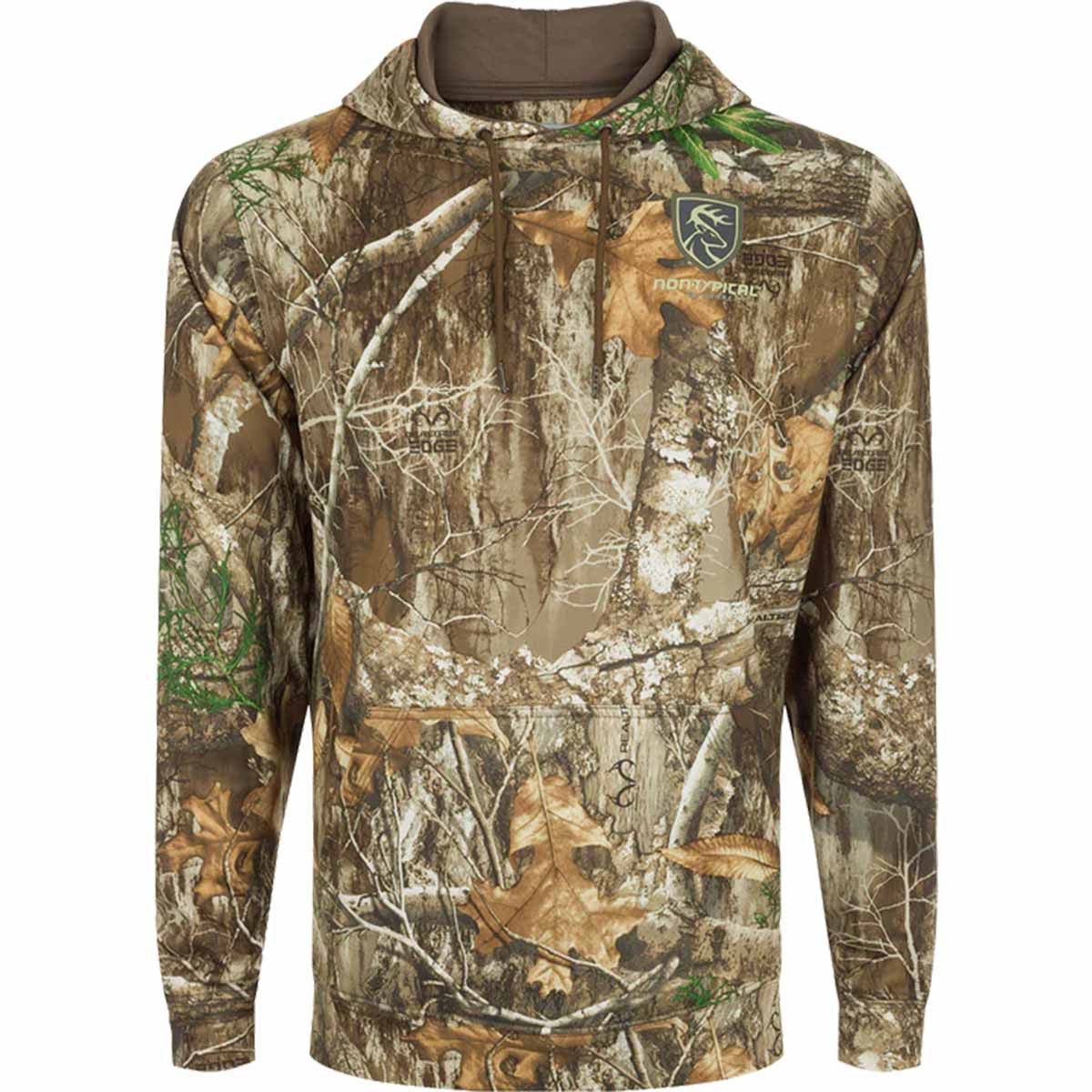 Drake Waterfowl Youth Camo Performance Hoodie Image in Realtree Edge