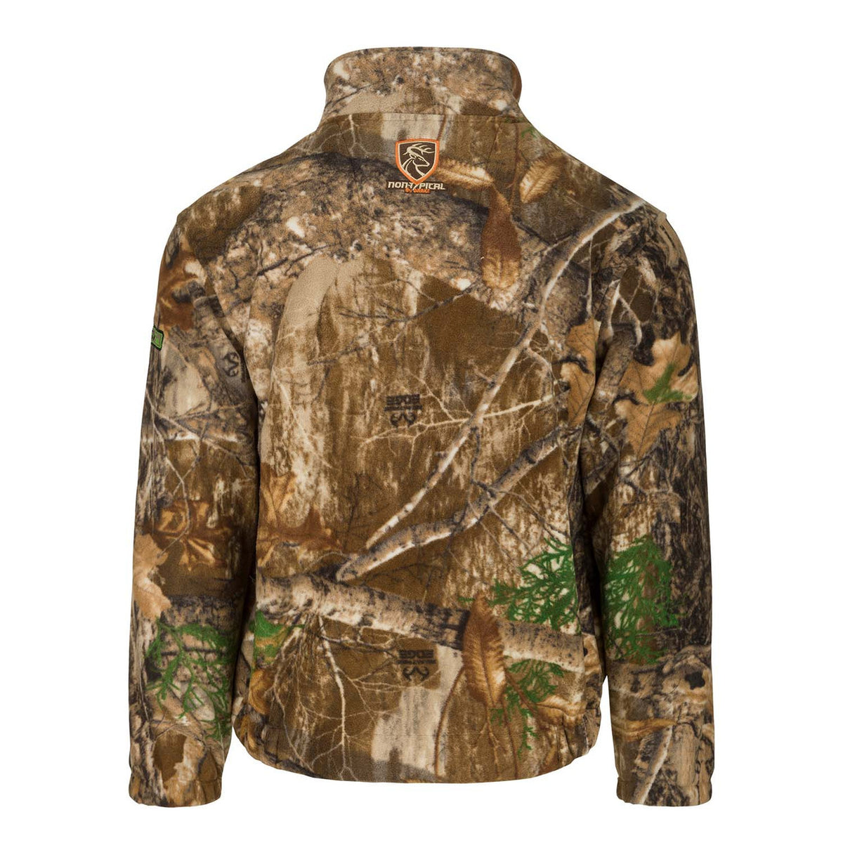 Drake Waterfowl Windproof Silencer Coat with Agion Active XL Back Image in Realtree Edge
