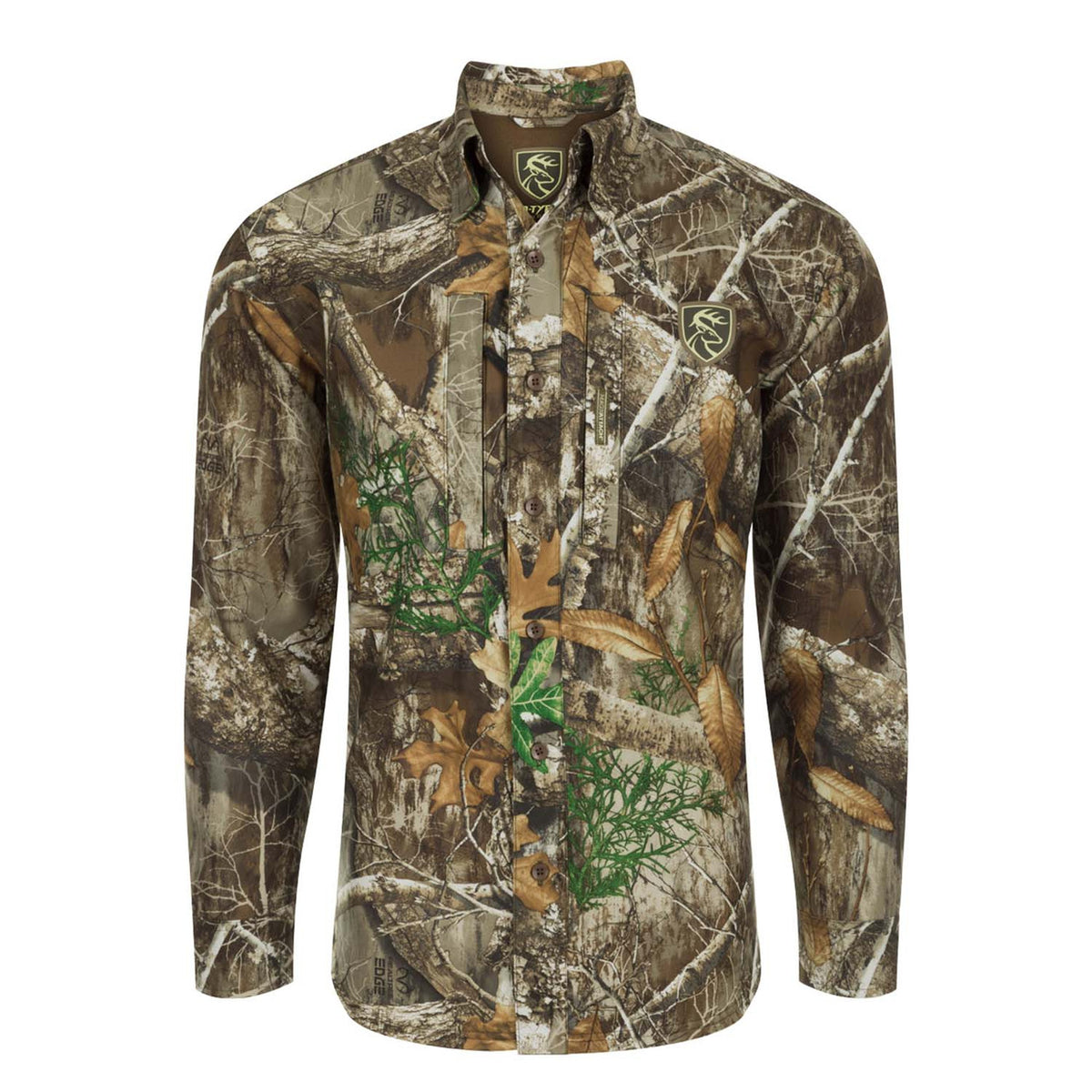 Drake Non-Typical MST Microfleece Softshell Long Sleeve Crew Neck Shirt - Realtree Edge