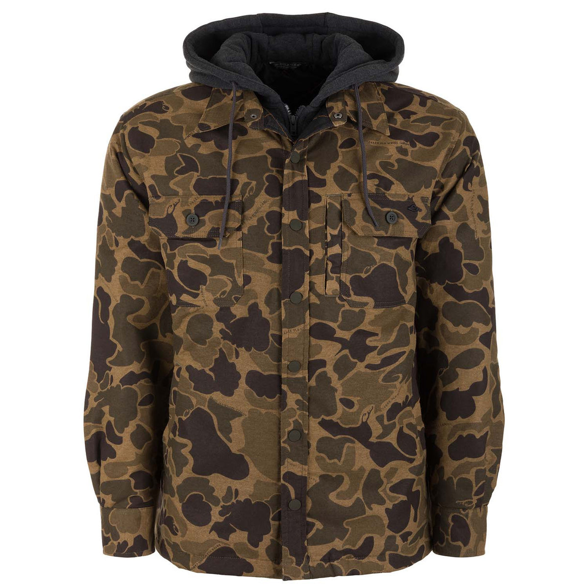 Image of the Drake Waterfowl The Campfire Flannel Hoodie in Old School Sport