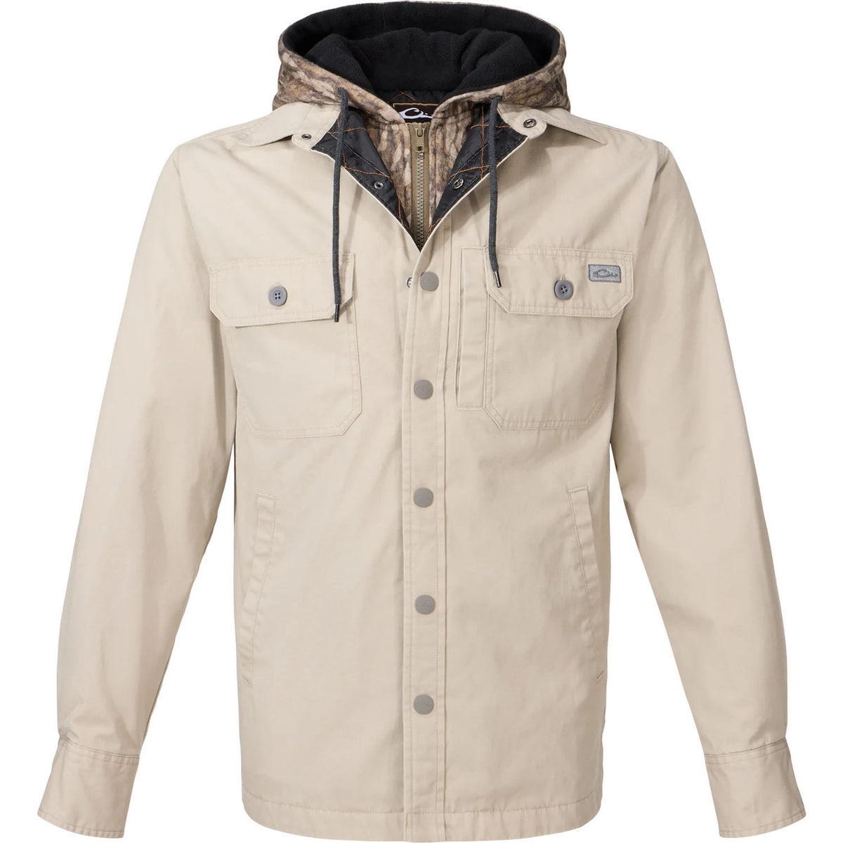 Drake Campfire Canvas Shirt Jac Hoodie image in Khaki