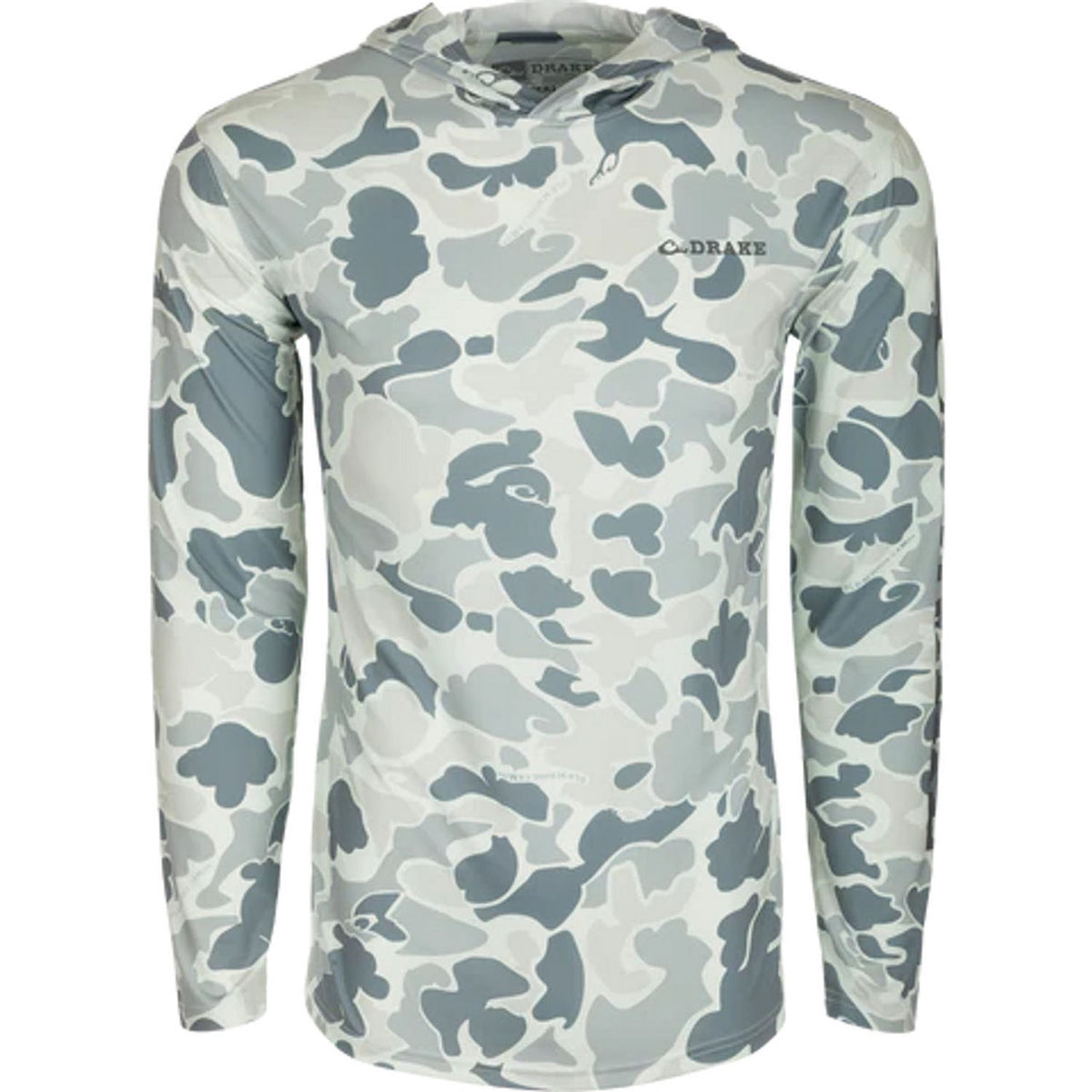 Drake Women's Performance Crew Print Long Sleeve Shirt - Old School Grey