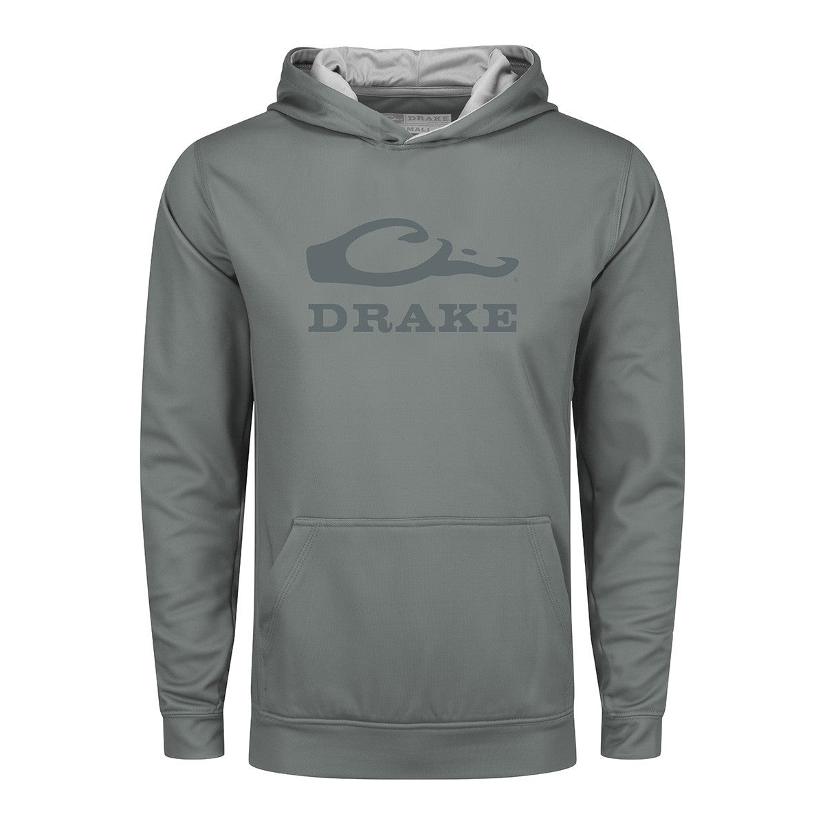 Drake Youth Performance Stacked Hoodie image in Monument Grey