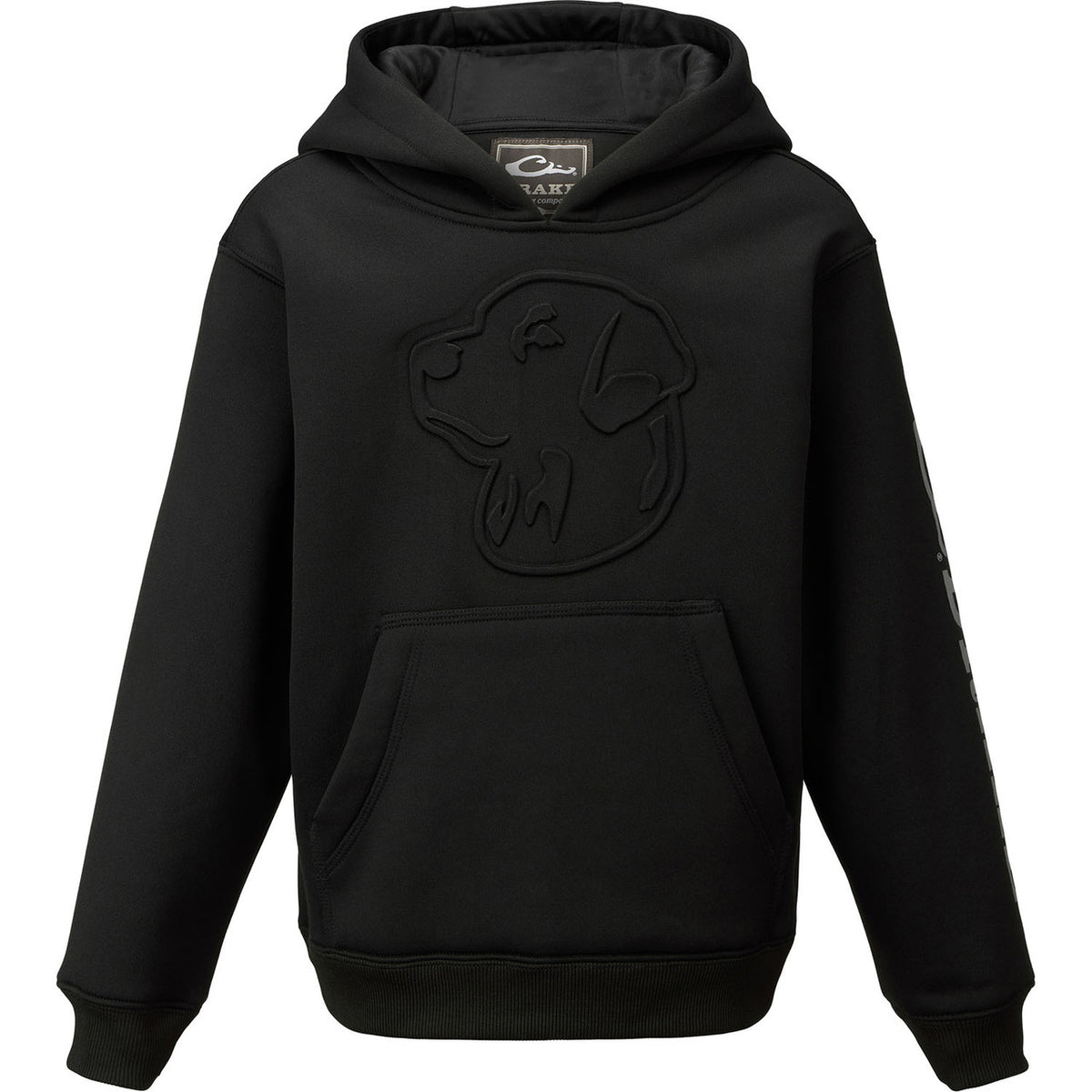 Drake Waterfowl Youth Back Eddie Limited Edition Hoodie Image in Caviar Black