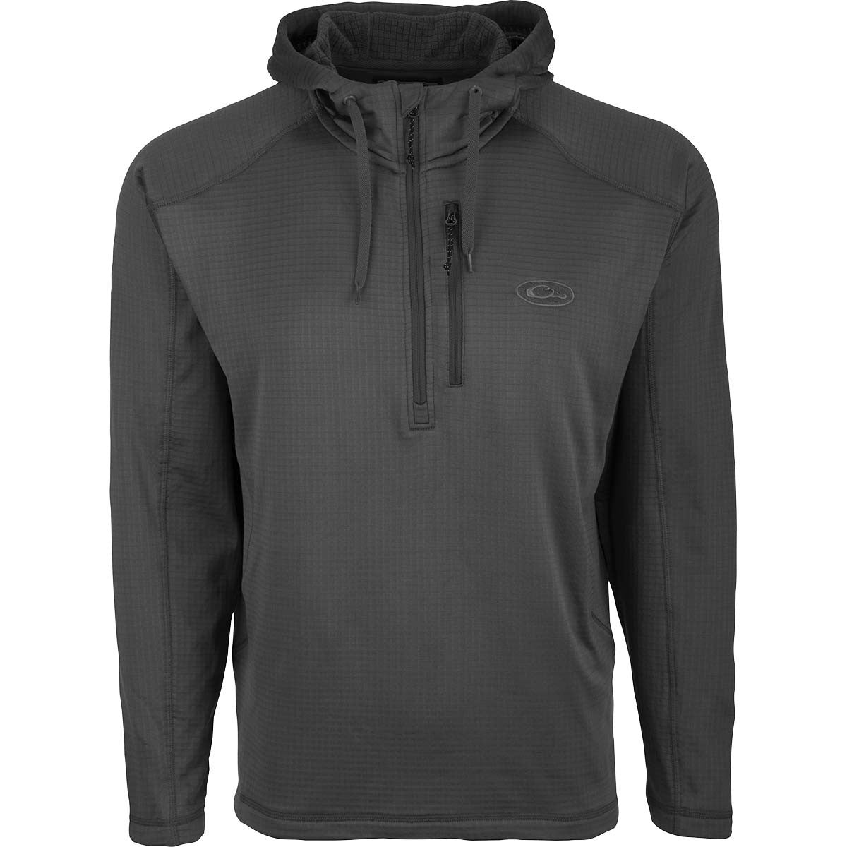 Drake MST Breathelite Quarter Zip Hoodie - Black Charcoal