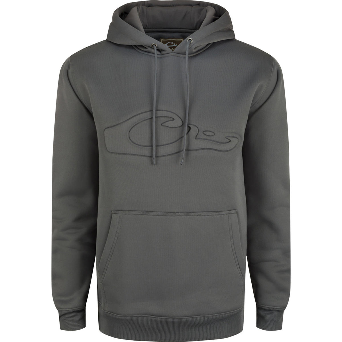 Drake The Back Eddy Embossed Solid Hoodie - Castlerock Grey