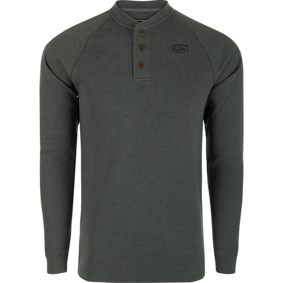 Drake Weston Lakes Waffle Henley Long Sleeve - Castlerock Heather image
