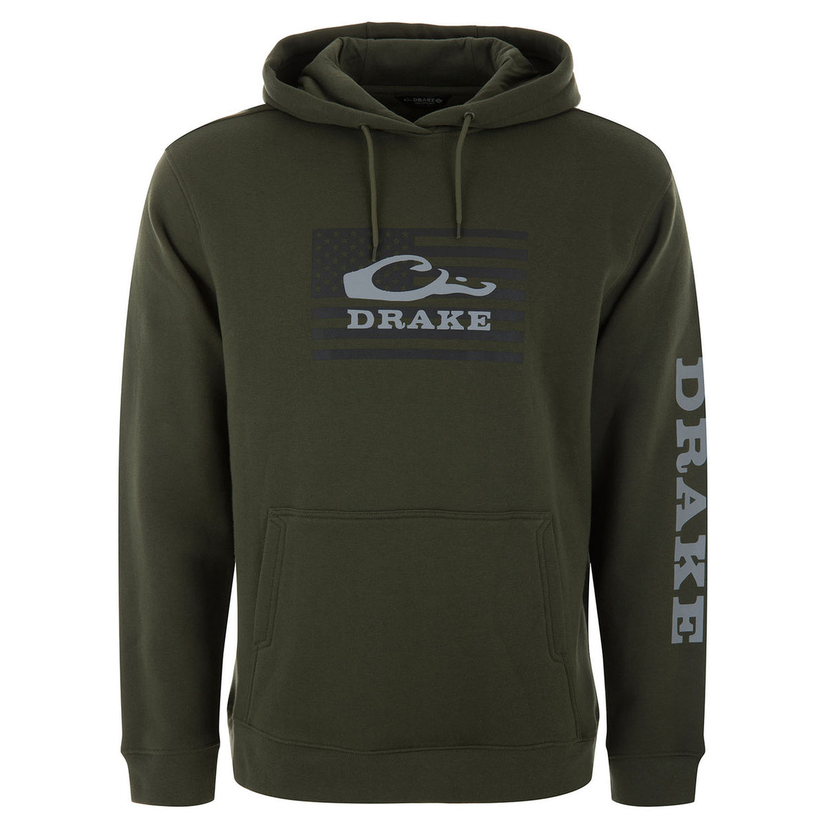 Image of the Cotton Logo Work Hoodie in Olive Green