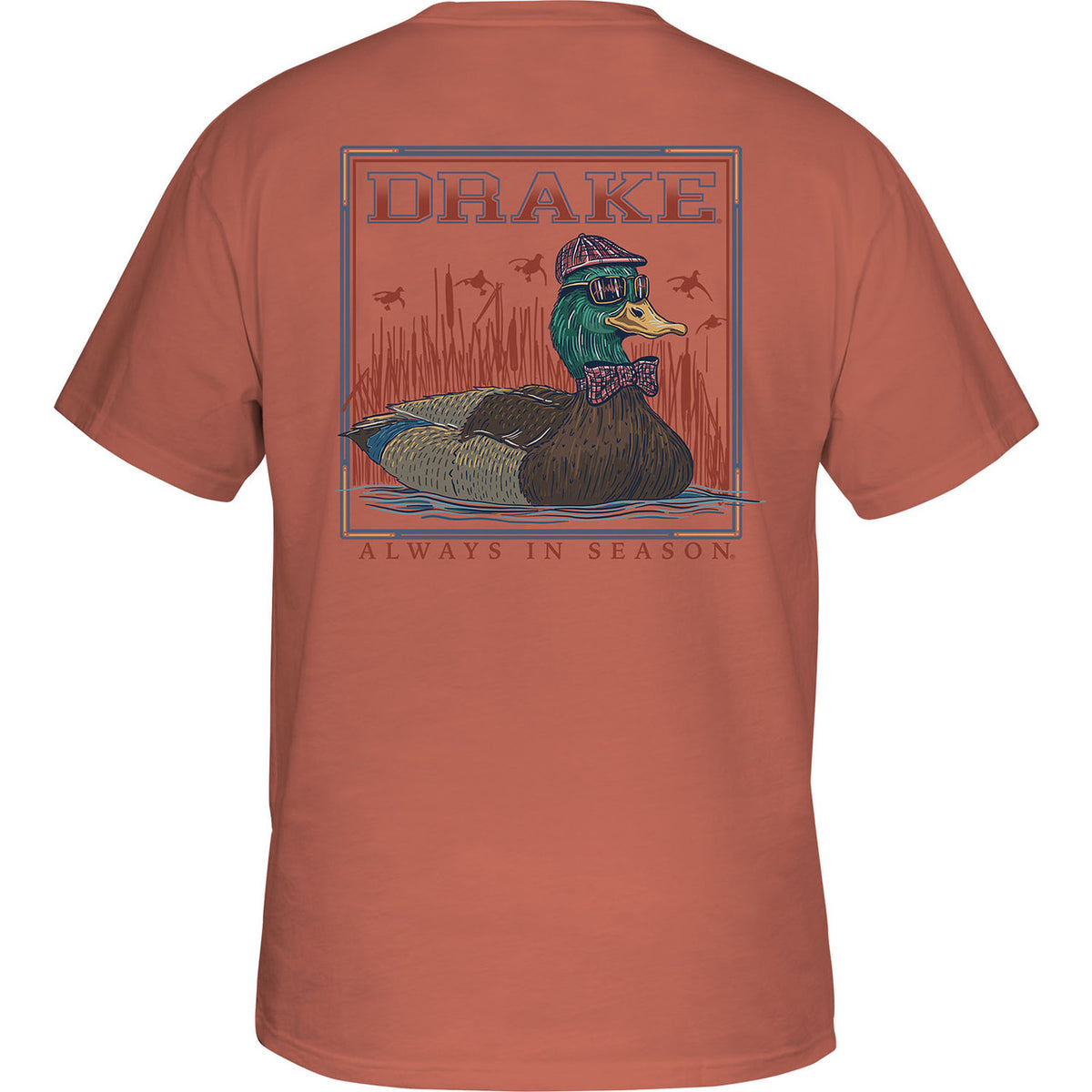 Image of the Drake Youth Mallard Bow Tie T-Shirt in Terra Cota