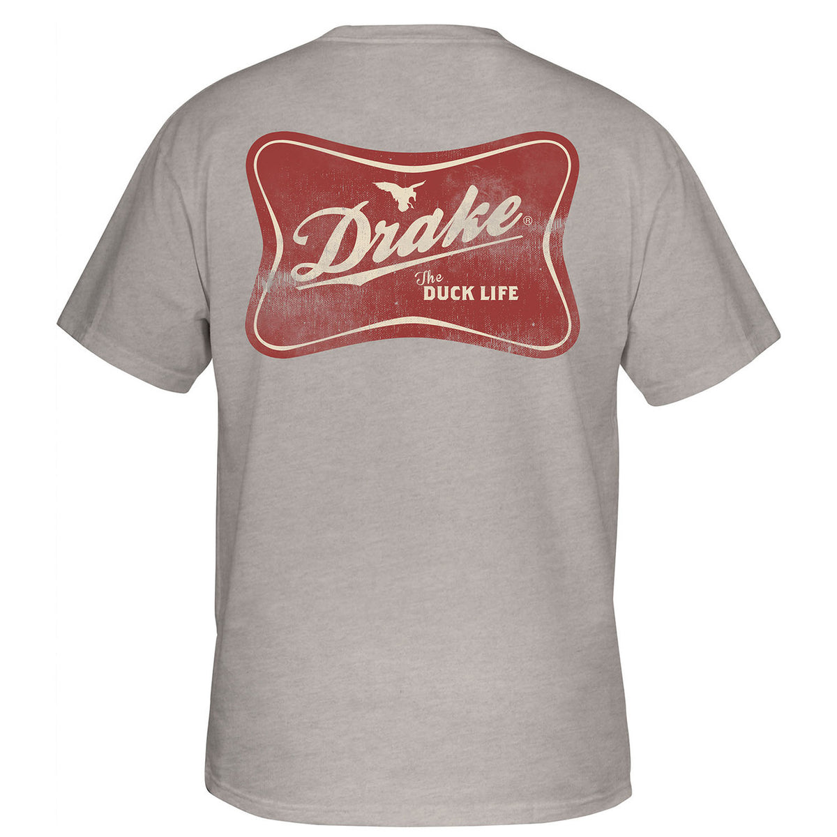 Drake Waterfowl The Drake Life Short Sleeve T-Shirt Back Image in Wind Chime.