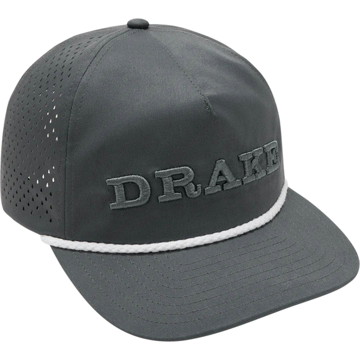 image of Drake Perforated Flatbill Roper Cap in Castlerock.