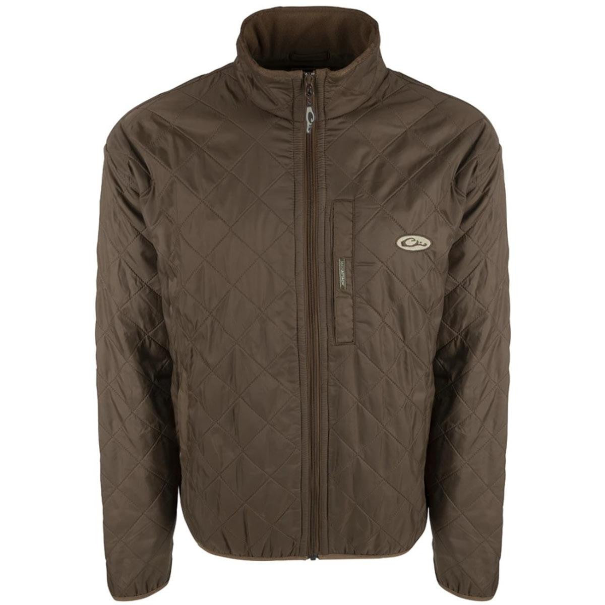 Drake Delta Quilted Fleece Lined Jacket - Dark Earth image