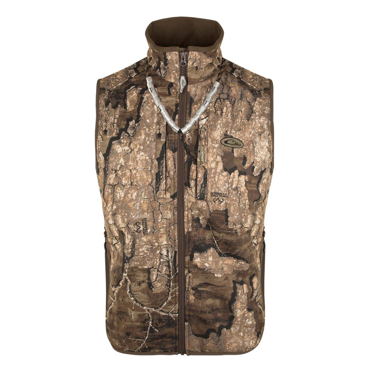 Drake Waterfowl Windproof Tech Vest Image in Realtree Timber