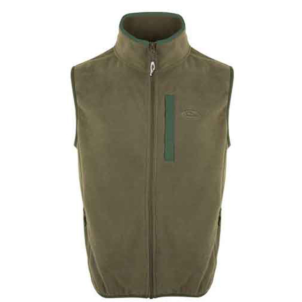 image of Camp Fleece Vest in Olive Dark Green.