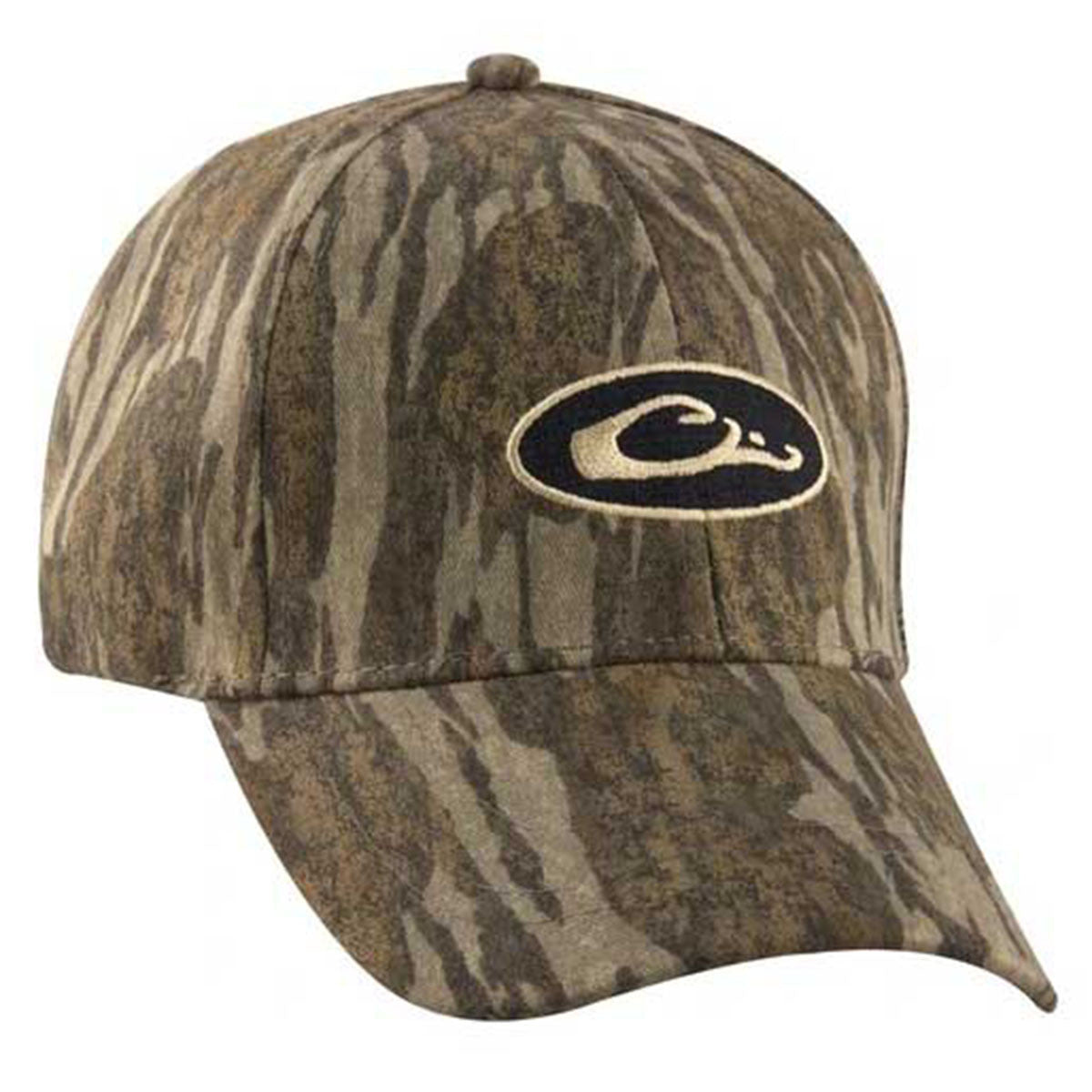 Drake Waterproof Camo Cap image in Mossy Oak Bottomland