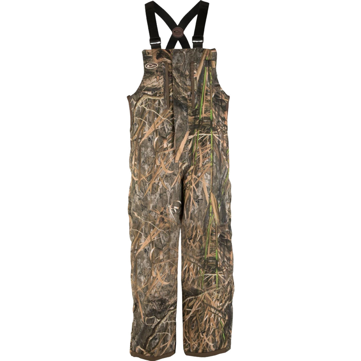 Image of Drake Youth LST Insulated Bib in Mossy Oak Habitat.