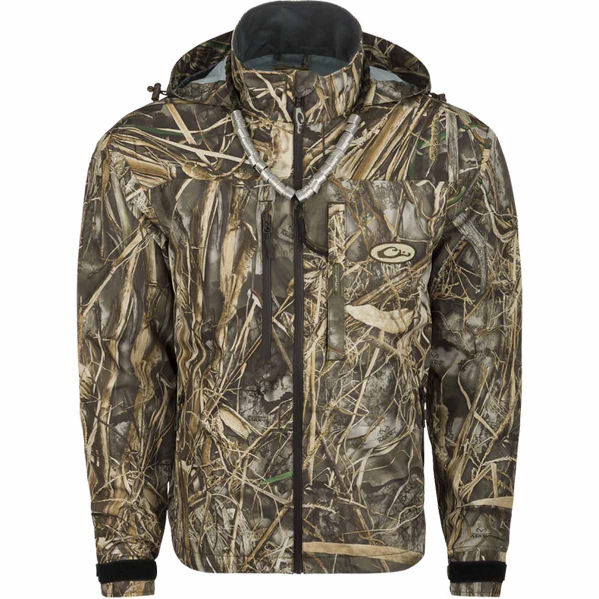 Drake Guardian Elite Pro Ultralight 3-Layer Jacket Image in Realtree Max 7