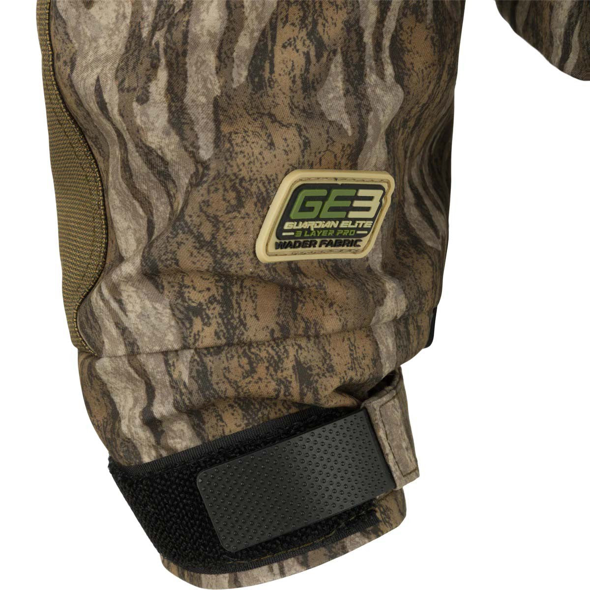Drake Waterfowl LST Insulated Timber Jacket Cuffs Image in Mossy Oak Bottomland