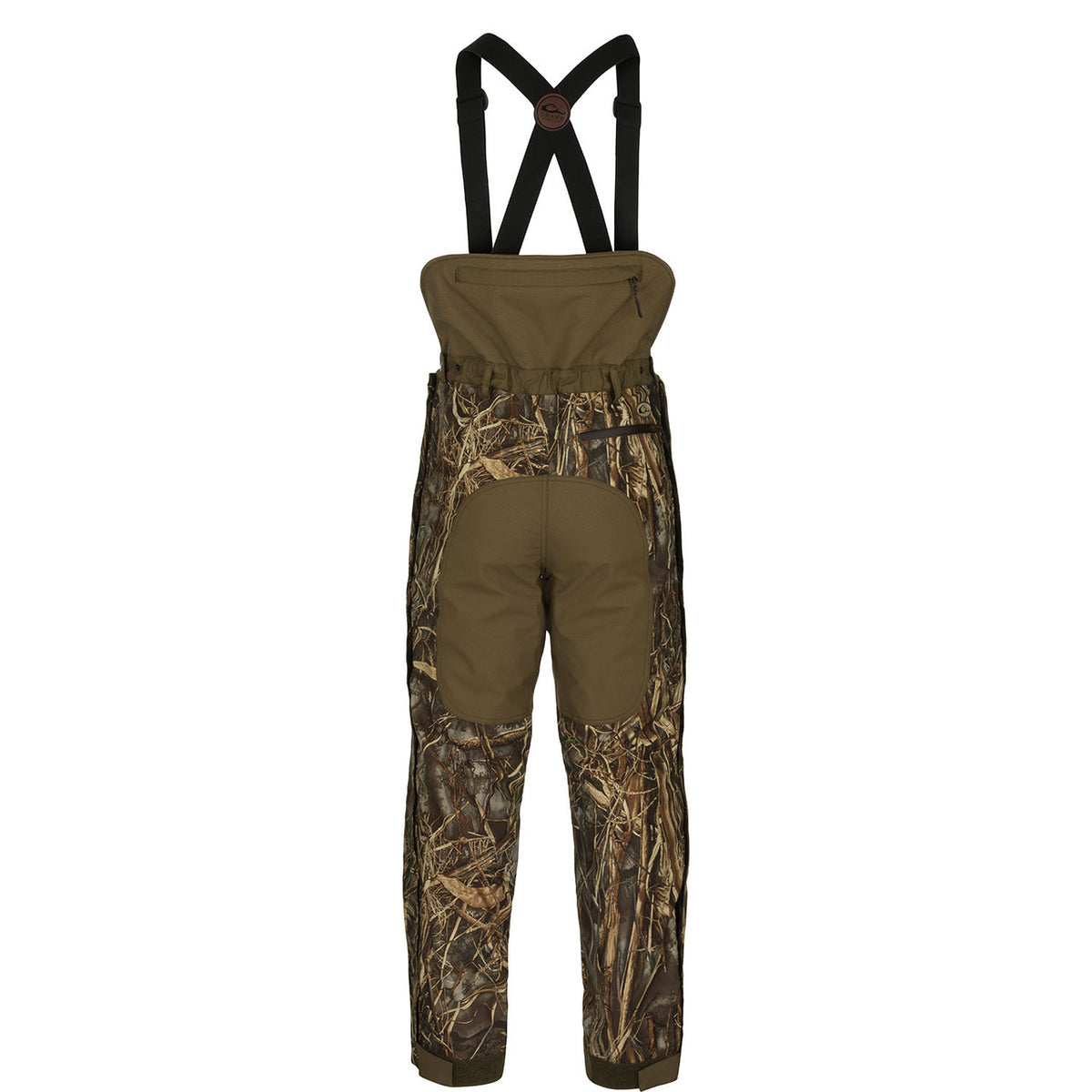 Drake Waterfowl LST Guardian Elite High-Back Insulated Hunt Pant Back Image in Realtree Max 7