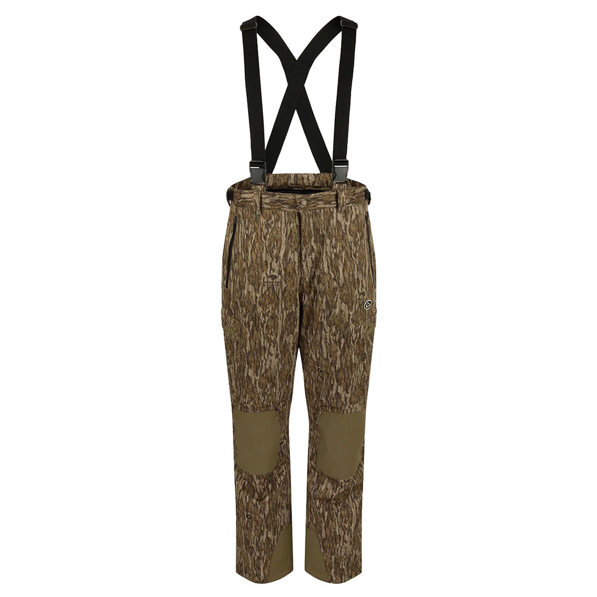 Drake Waterfowl MST Waist-High Insulated Bibs Image in Mossy Oak Bottomland