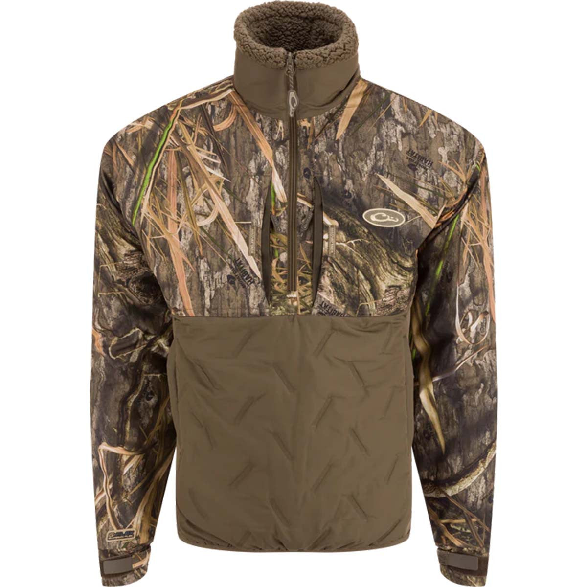 Drake LST Guardian Flex Double Down Eqwader 1/4 Zip - Mossy Oak Habitat