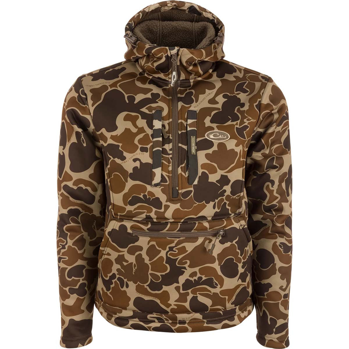 Drake Waterfowl Ultimate Wader Quarter Zip Hoodie Image in Old School