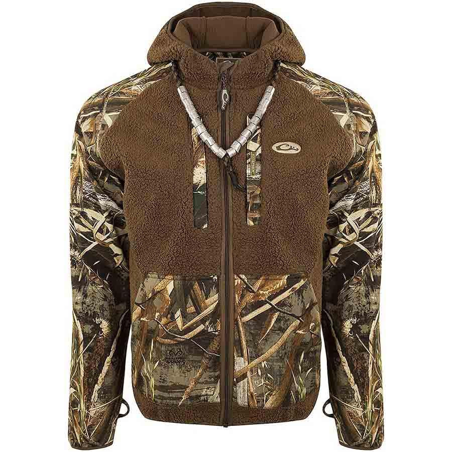 MST Sherpa Fleece Hybrid Liner Full Zip with Hood, Realtree Max 5