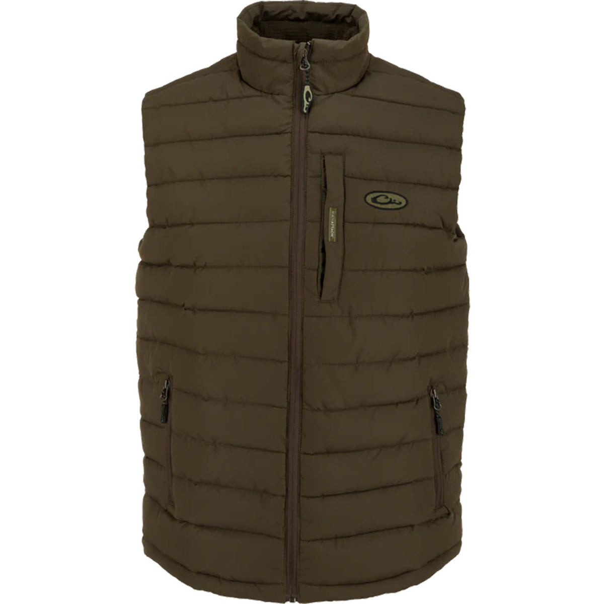 Drake LST Double Down Layering Vest image in Green Timber