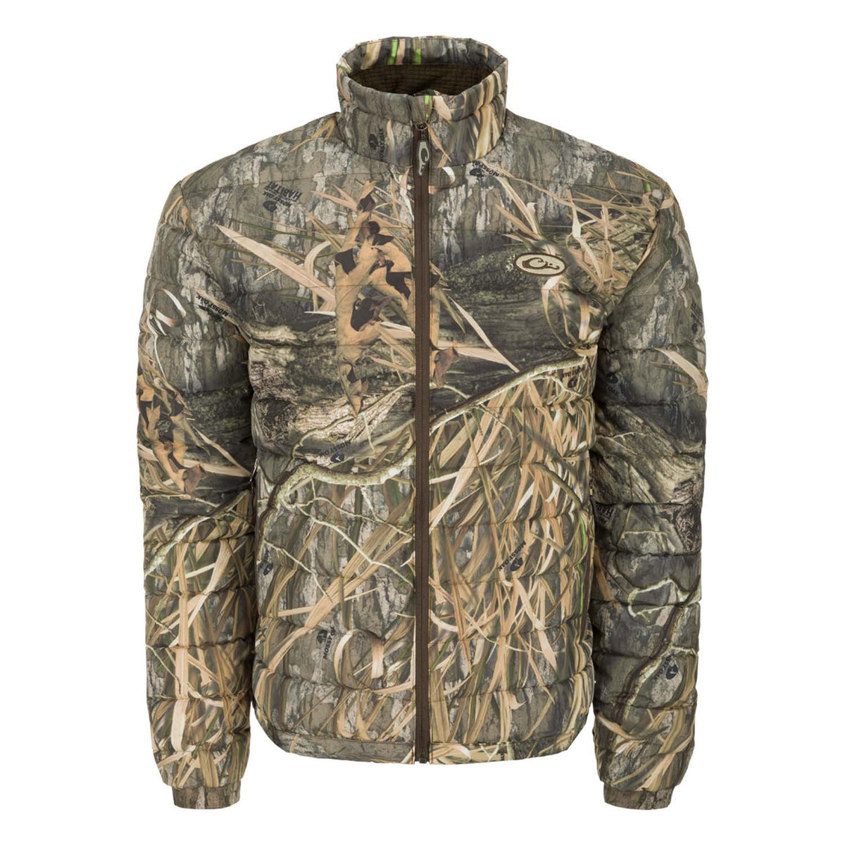 Drake LST Double Down Layering Full Zip Front Image - Mossy Oak Habitat