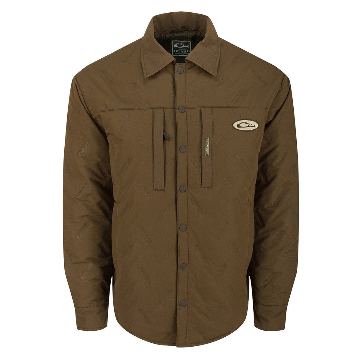 Drake Waterfowl LST Double Down Jac-Shirt Image in Brown
