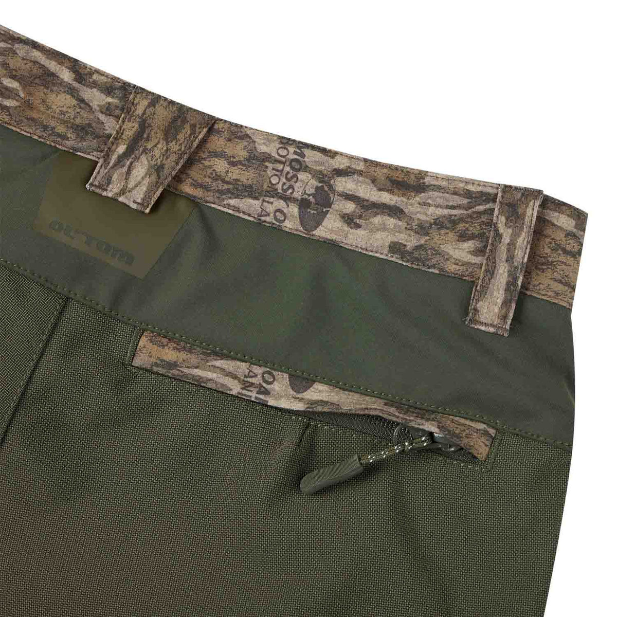 Drake Waterfowl Ol' Tom SWT Turkey Pant Pocket Image in Mossy Oak Bottomland