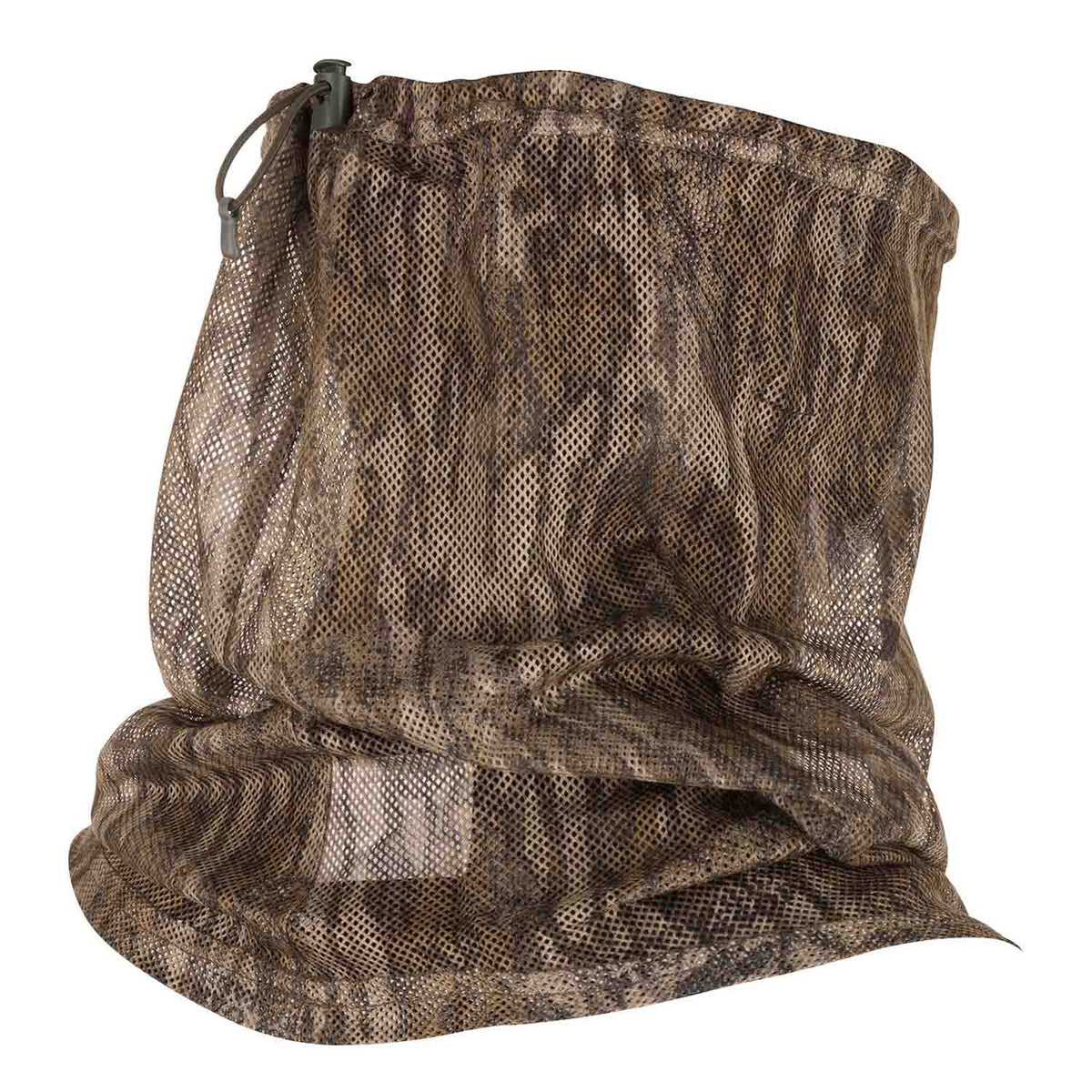 Drake Waterfowl Performance Mesh Half Mask Back Image in Mossy Oak Bottomland