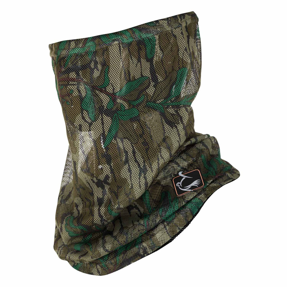 Drake Waterfowl Performance Mesh Half Mask Image in Mossy Oak Greenleaf