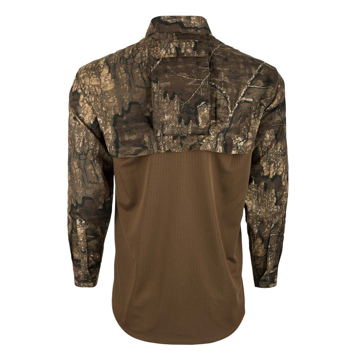 Drake Youth Mesh Back Flyweight Shirt 2.0 Back Image In Realtree Timber