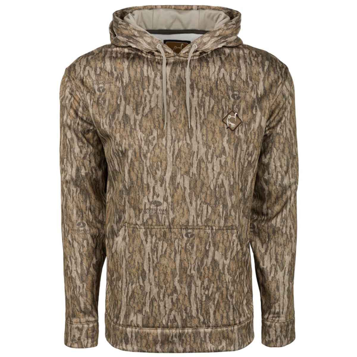 Drake Waterfowl Ol' Tom Camo Performance Hoodie Product Image Mossy Oak Greenleaf