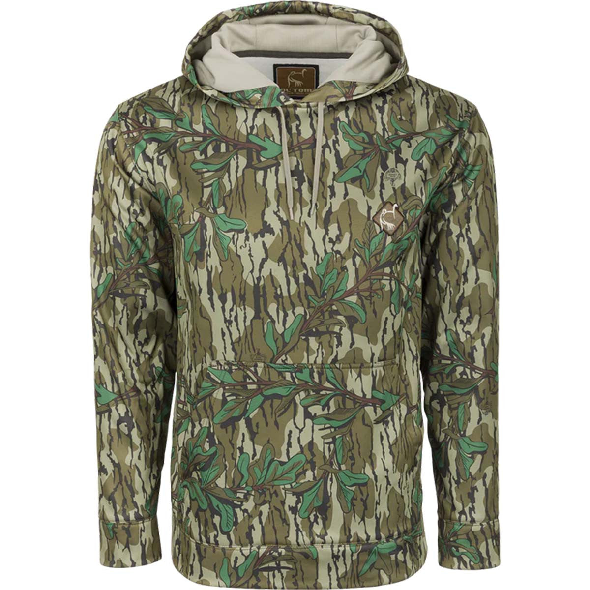 Drake Waterfowl Ol' Tom Camo Performance Hoodie Product Image Mossy Oak Greenleaf