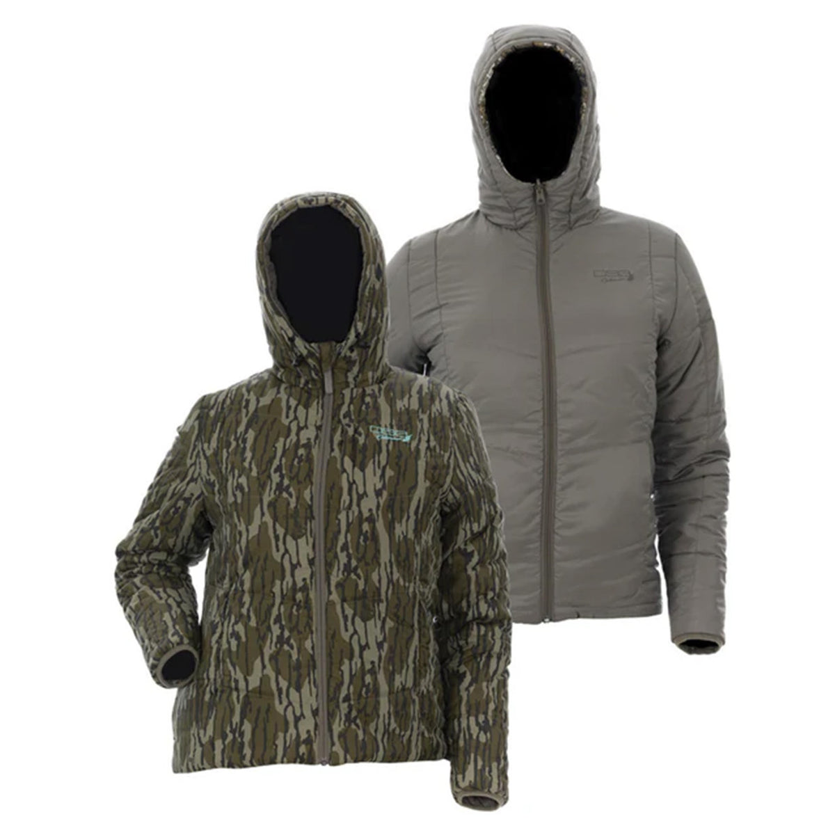 DSG Women's Reversible Puffer Jacket image in Mossy Oak Bottomland-Stone