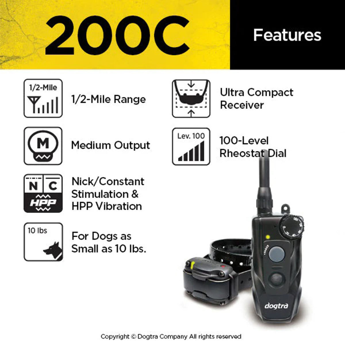 Dogtra 200C Electronic Dog Collar Features Image