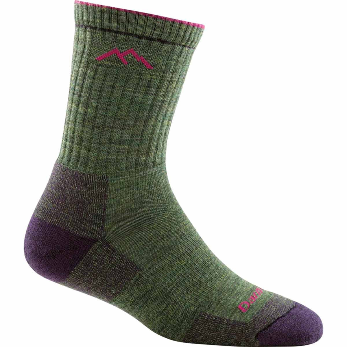 Darn Tough Women's Hiker Micro Crew Cushion Sock image in Mossy Variation