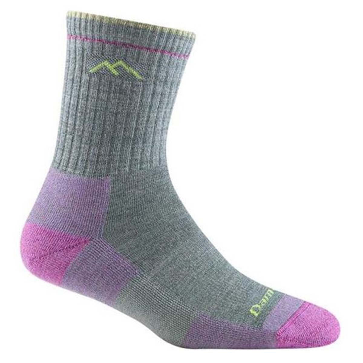 Darn Tough Women's Hiker Micro Crew Cushion Sock image in Seafoam Variation